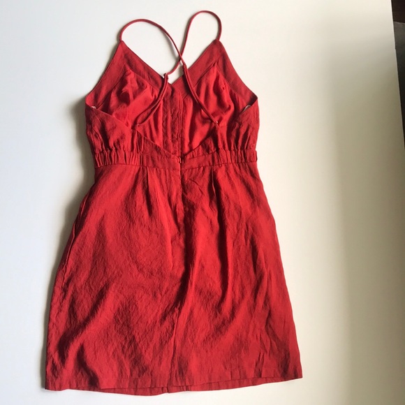 Button down dress - backless, pockets - Picture 2 of 7